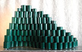 green cylinders
